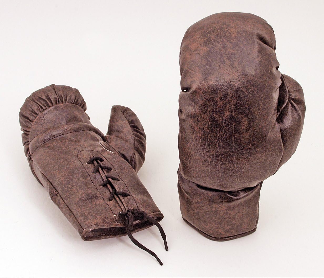 Vintage 1930s Boxing Gloves - Decorative 10oz Brown Leather Look