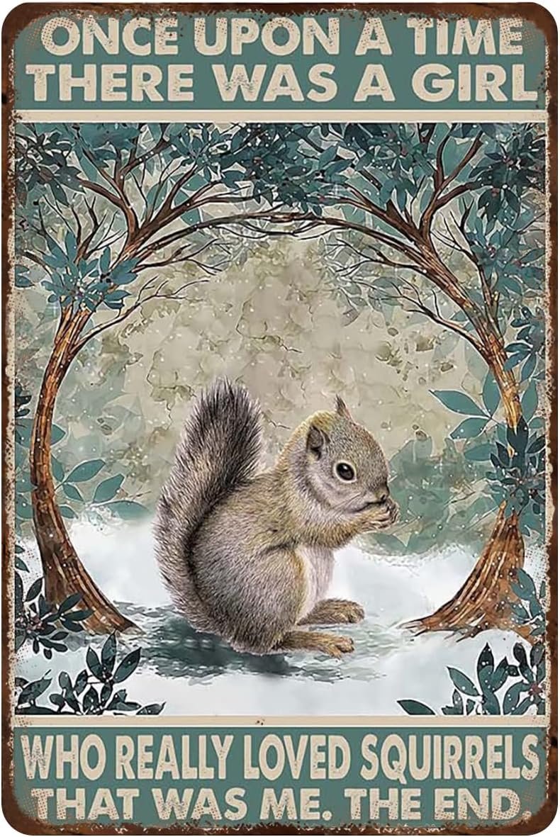 Vintage Squirrel Lover's Wall Sign