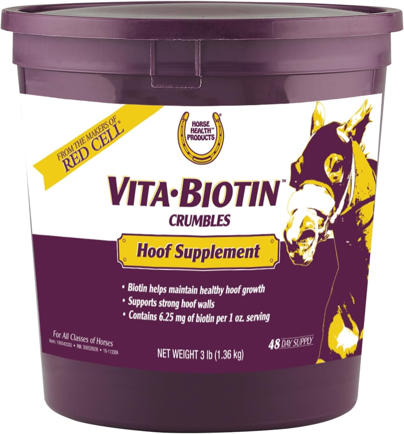 Build Strong Horse Hooves with Vita Biotin Crumbles