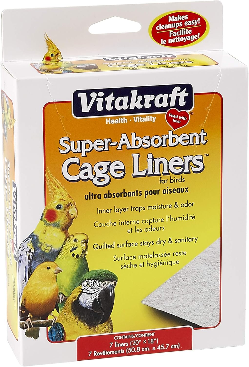 Keep Your Bird's Home Fresh with Vitakraft Cage Liners