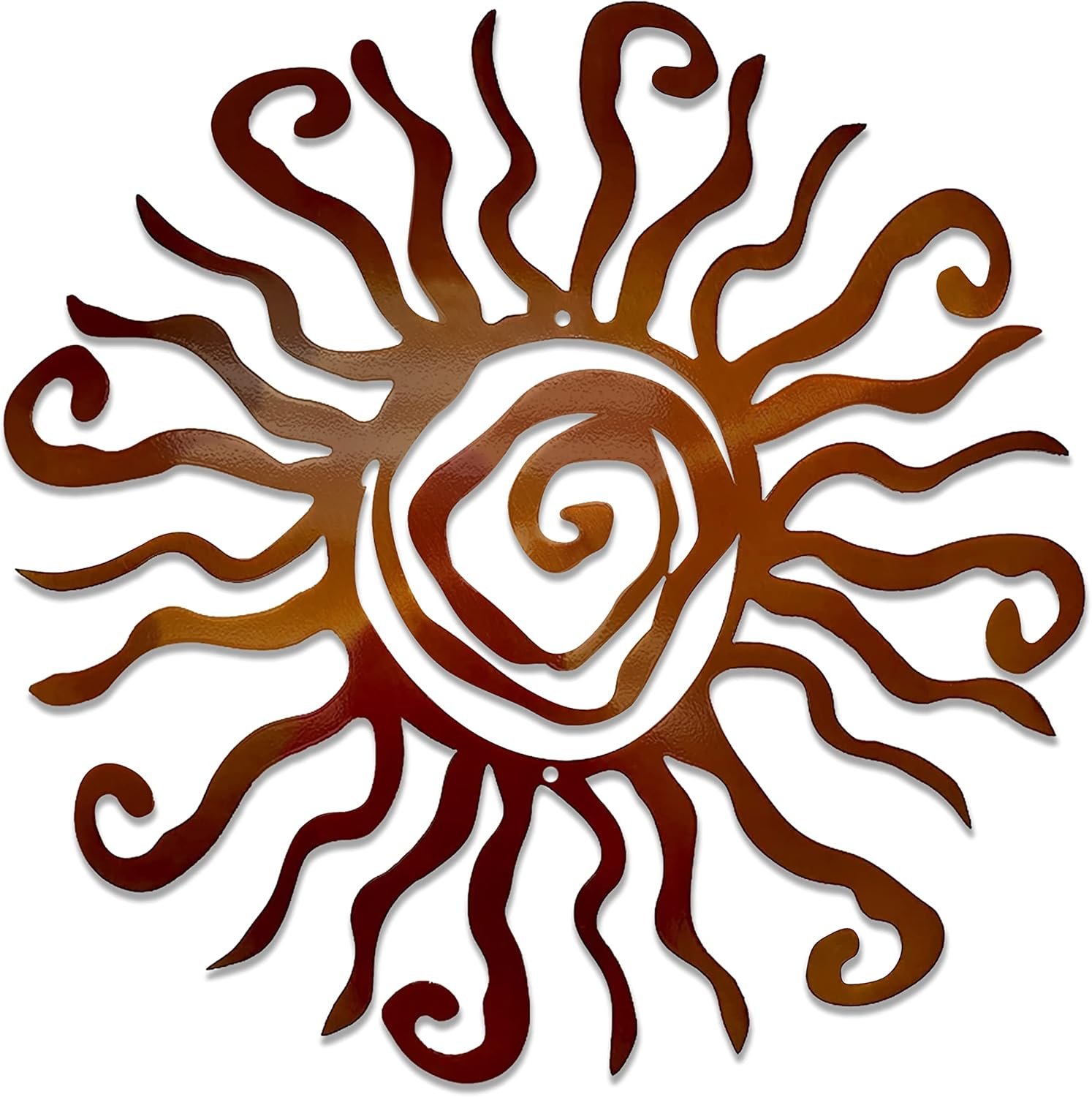 Radiant Wacky Sun Metal Wall Sculpture - Rust-Proof Glow