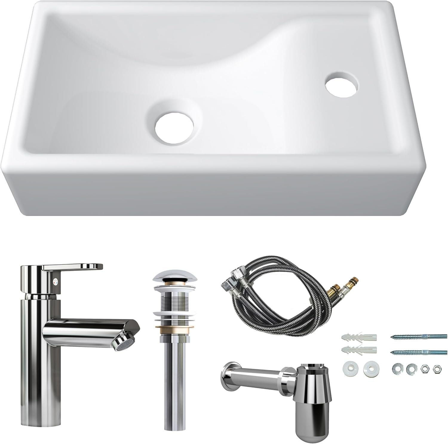 Space-Saving Wall Mount Bathroom Sink Combo
