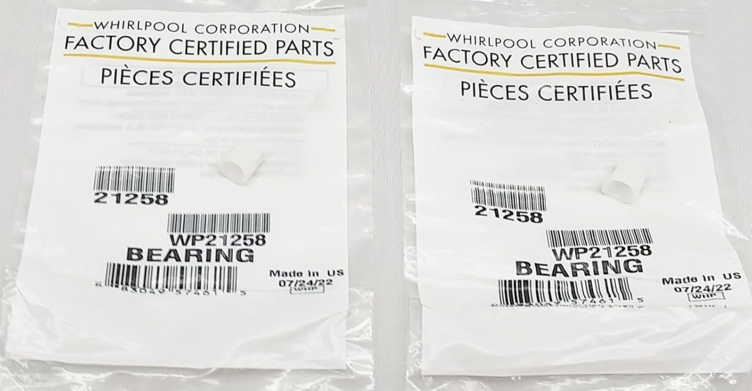 Washing Machine Lid Hinge Bearing Repair Kit - 2 Pack