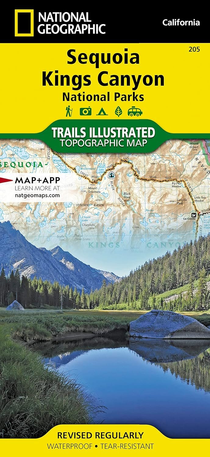 Waterproof Sequoia & Kings Canyon Trails Map