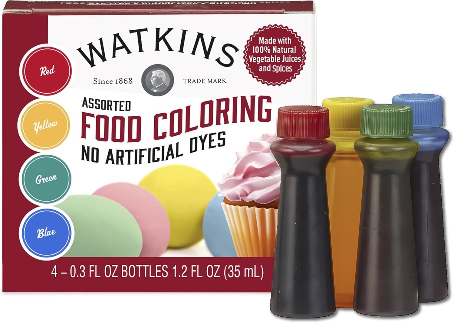 Vibrant Watkins Assorted Food Coloring Set