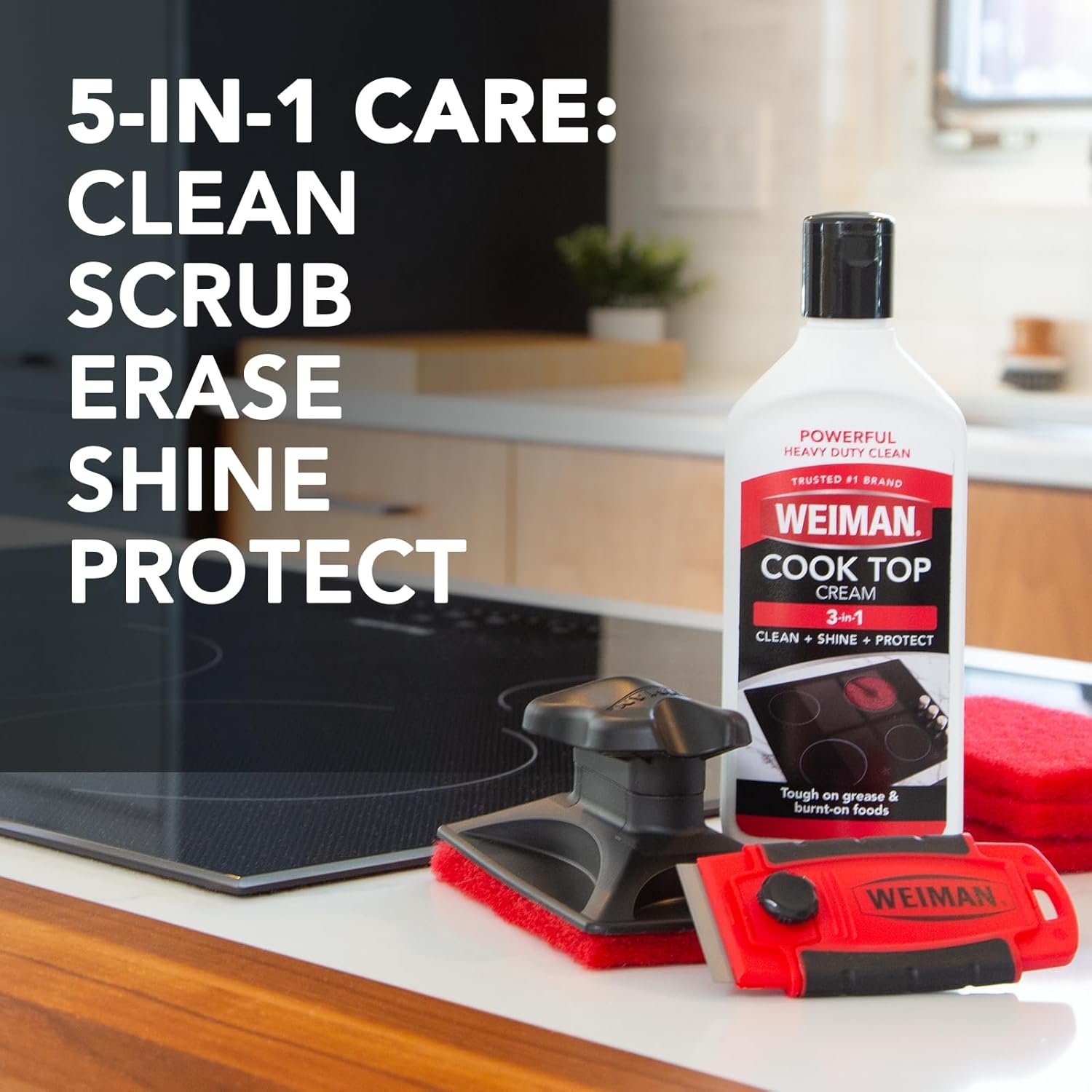 Weiman Kit: Erase Burnt-On Grease from Cooktops Fast