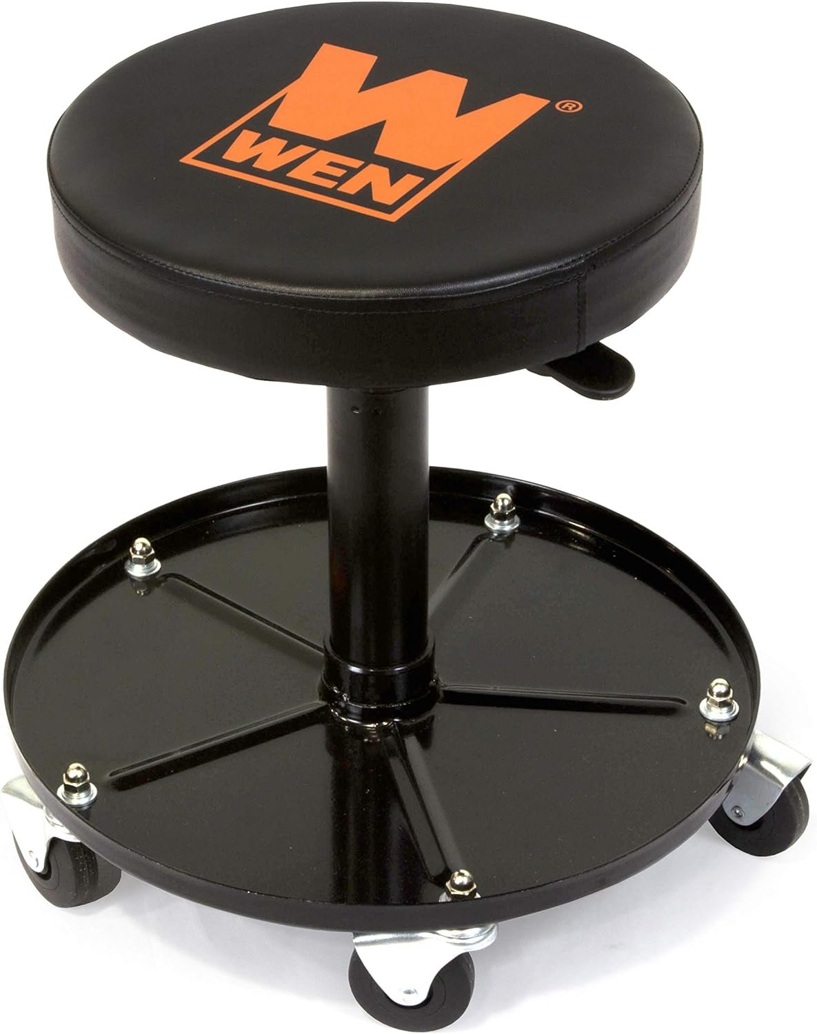 Comfortable Garage Mechanic Stool with Storage - 300 lb Capacity