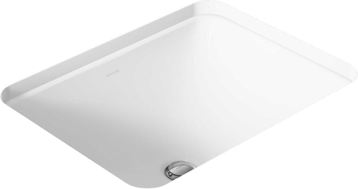 Sleek White Bathroom Sink - Modern Undermount Design
