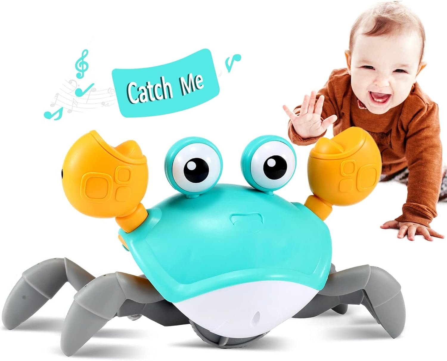 Wiggly Musical Crab Sparks Baby's First Crawls