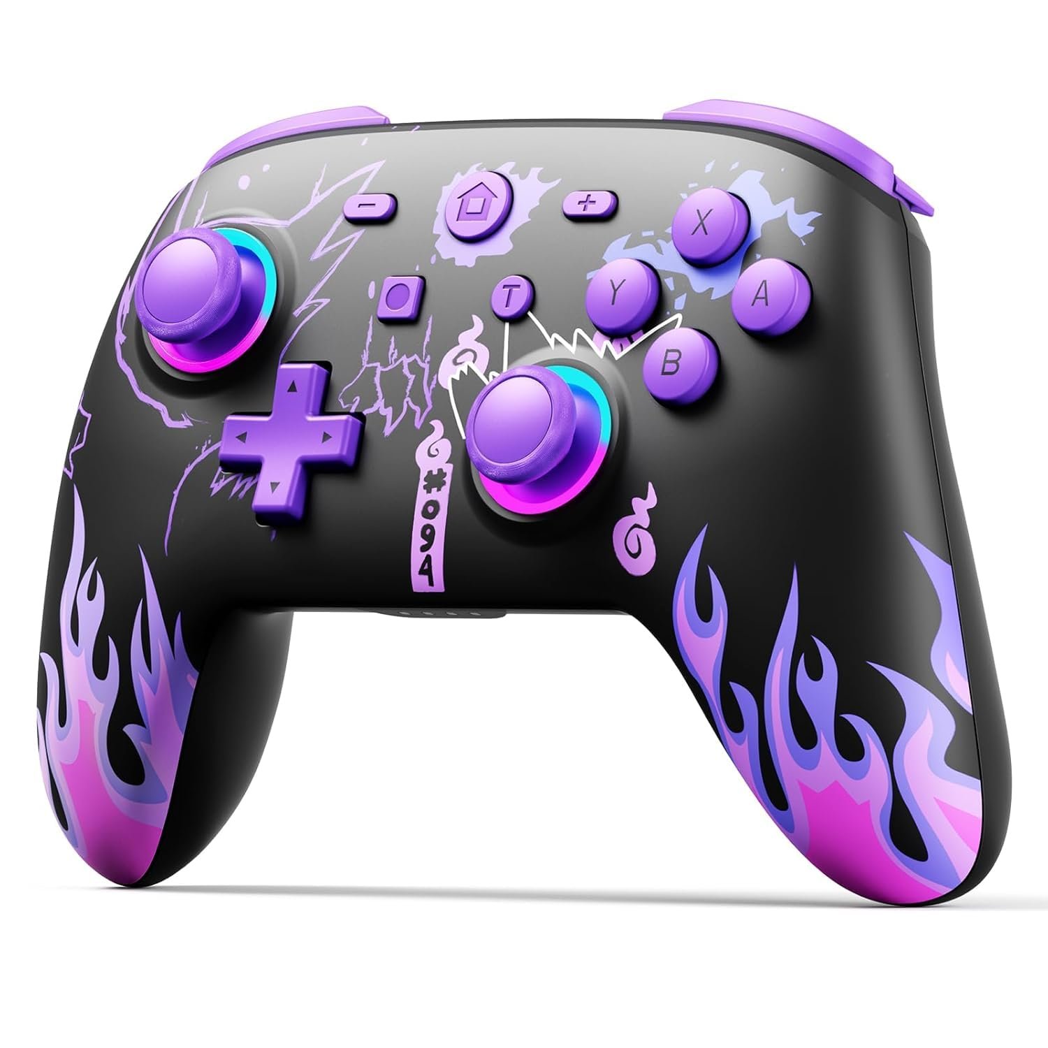 Wireless Pro Switch Controller: LED Joysticks & Turbo Boost