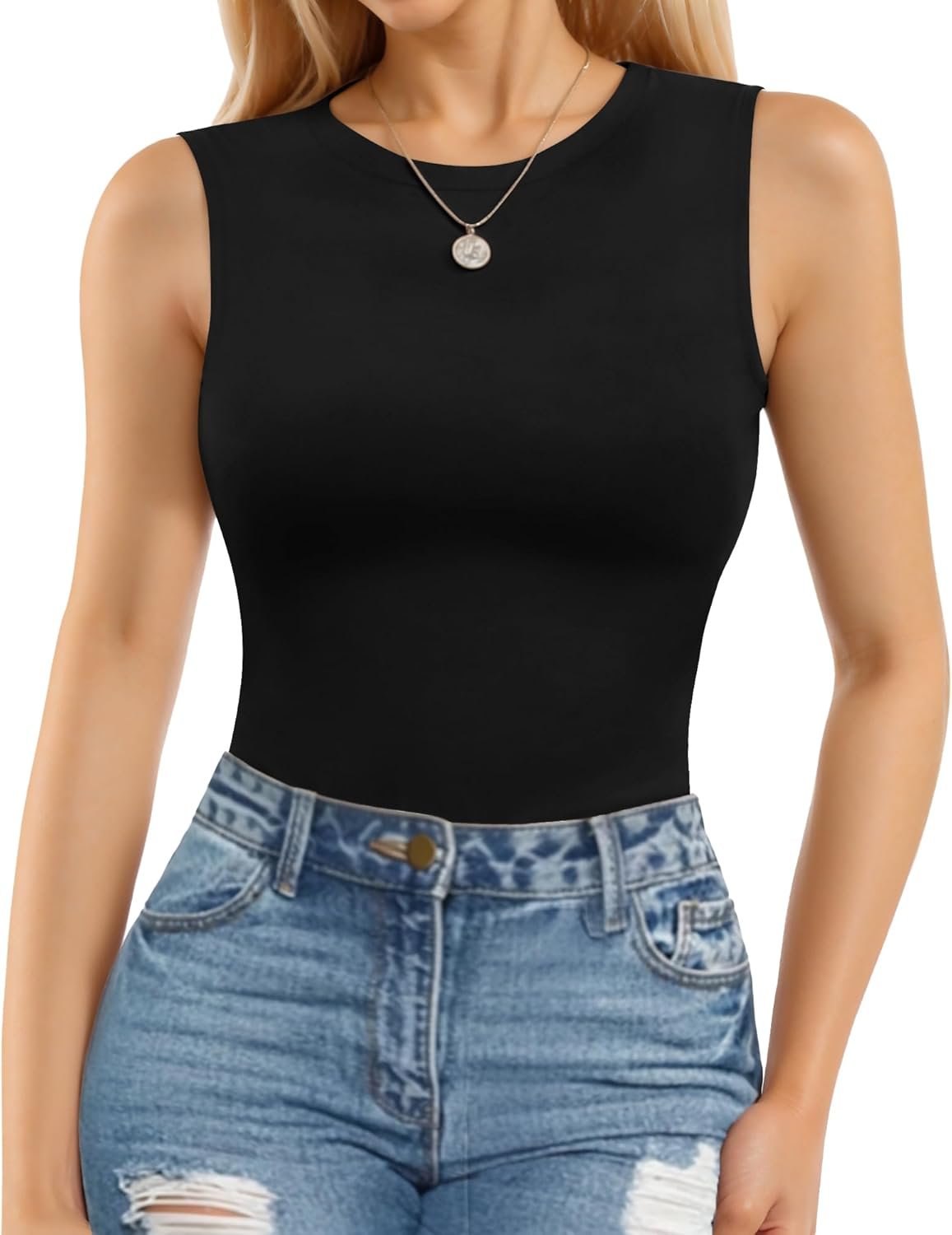 Sleek All-Day Comfort: Women's Versatile Sleeveless Bodysuit