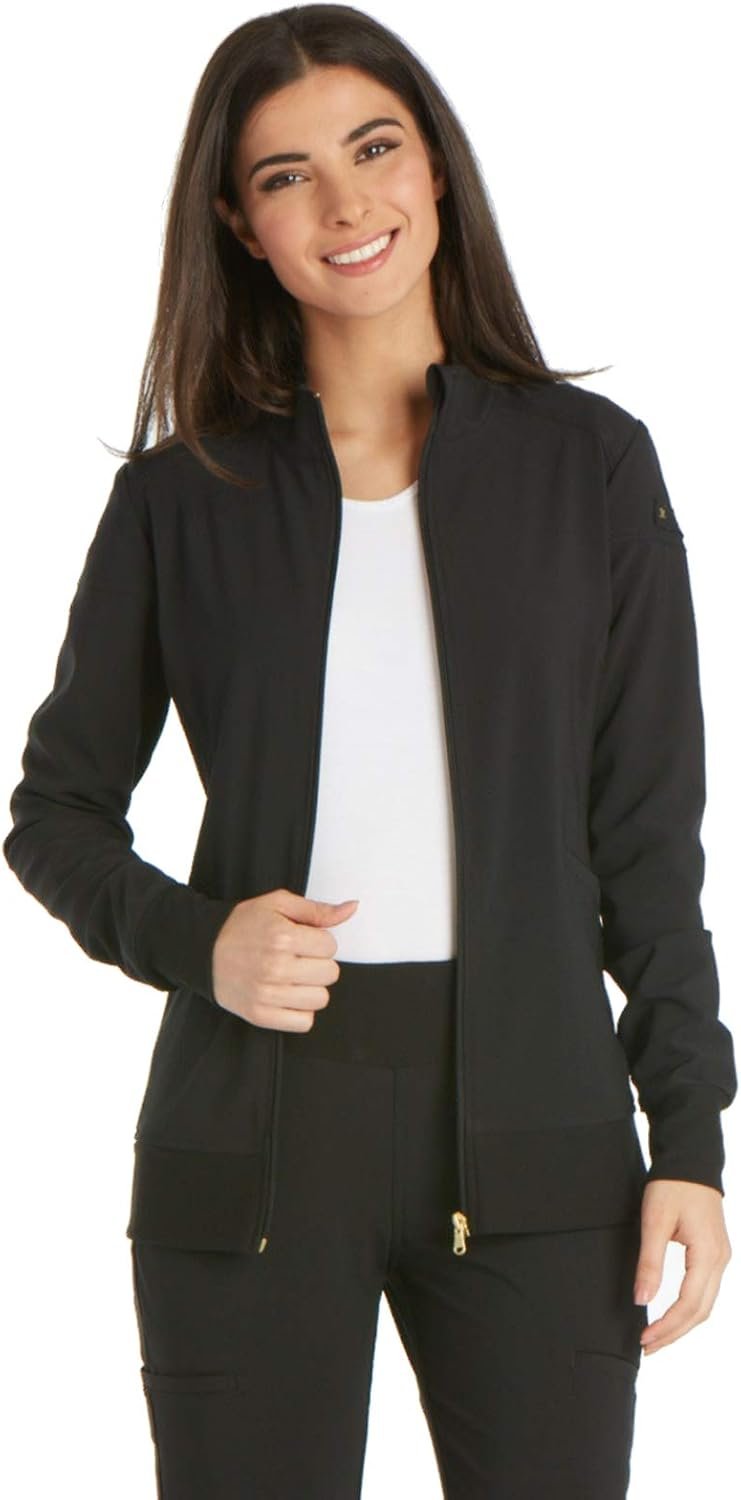 Women's Comfort-Fit Scrub Jacket with 360° Stretch