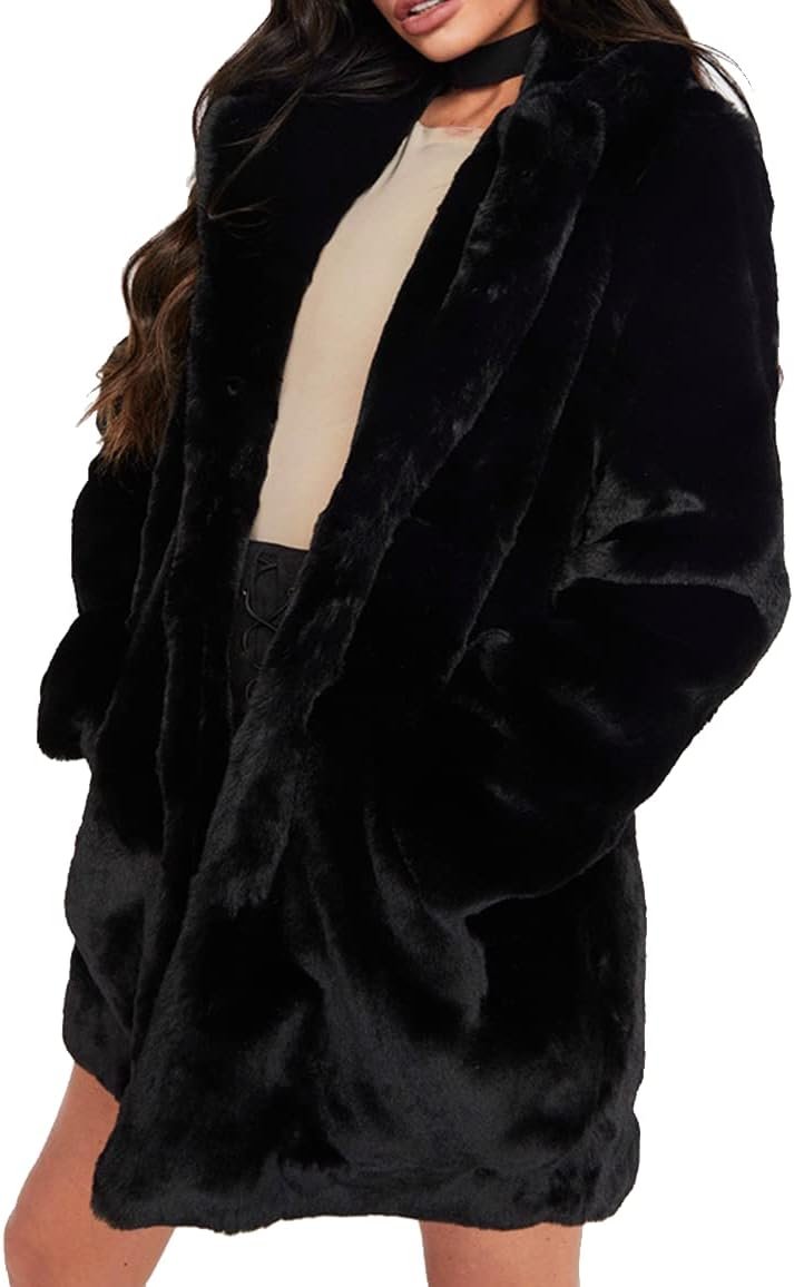 Cozy Winter Warmth: Women's Plush Faux Fur Coat