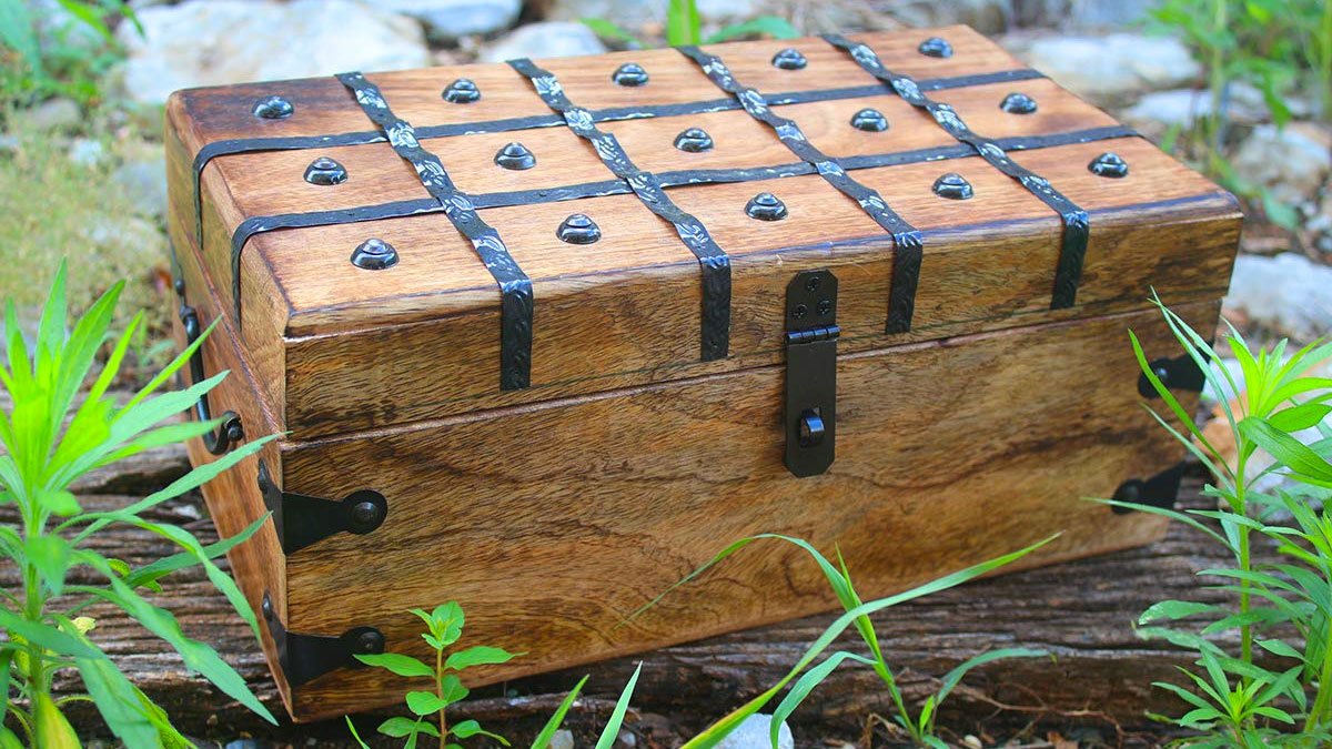 Wooden Pirate Treasure Chest