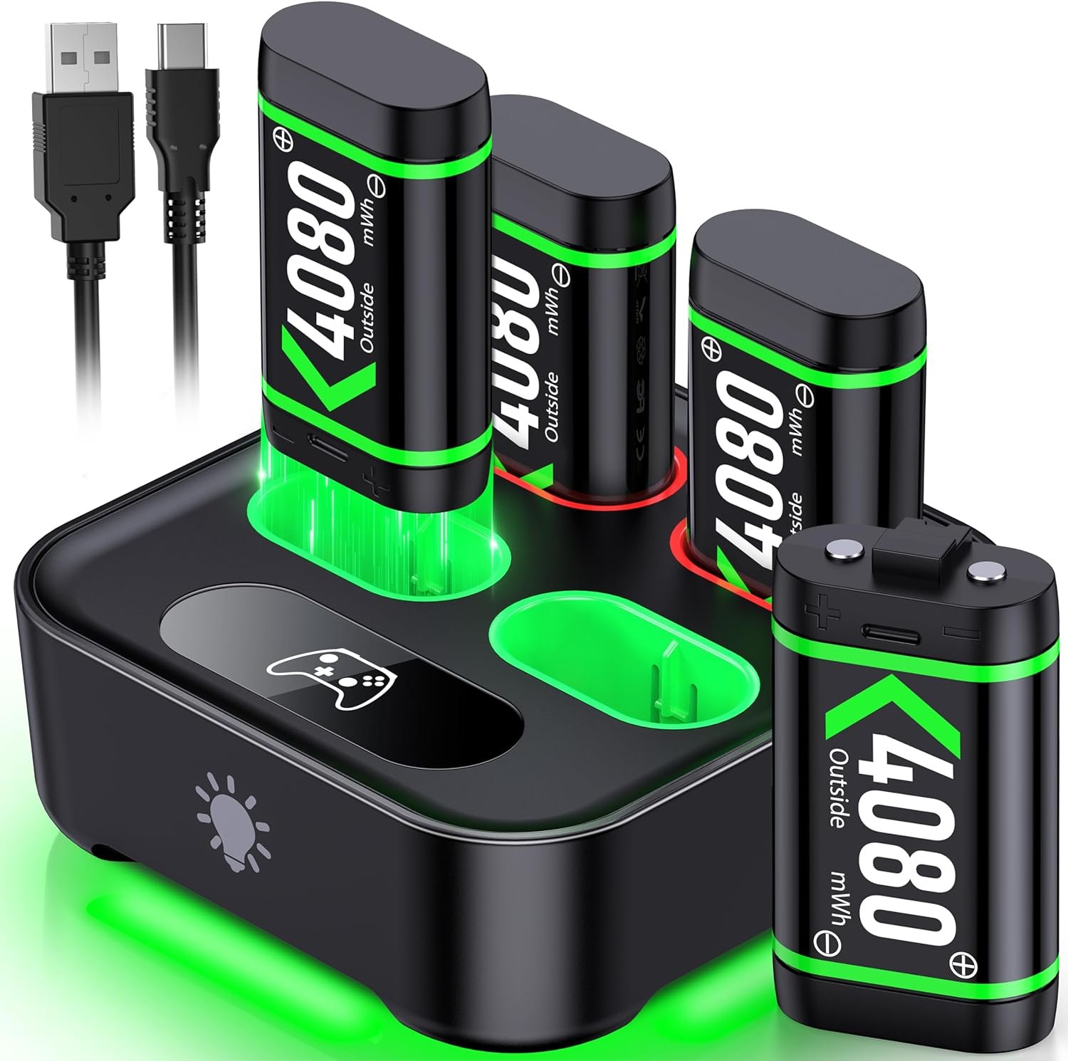 Never Run Out of Xbox Power: 4-Battery Fast Charging Kit