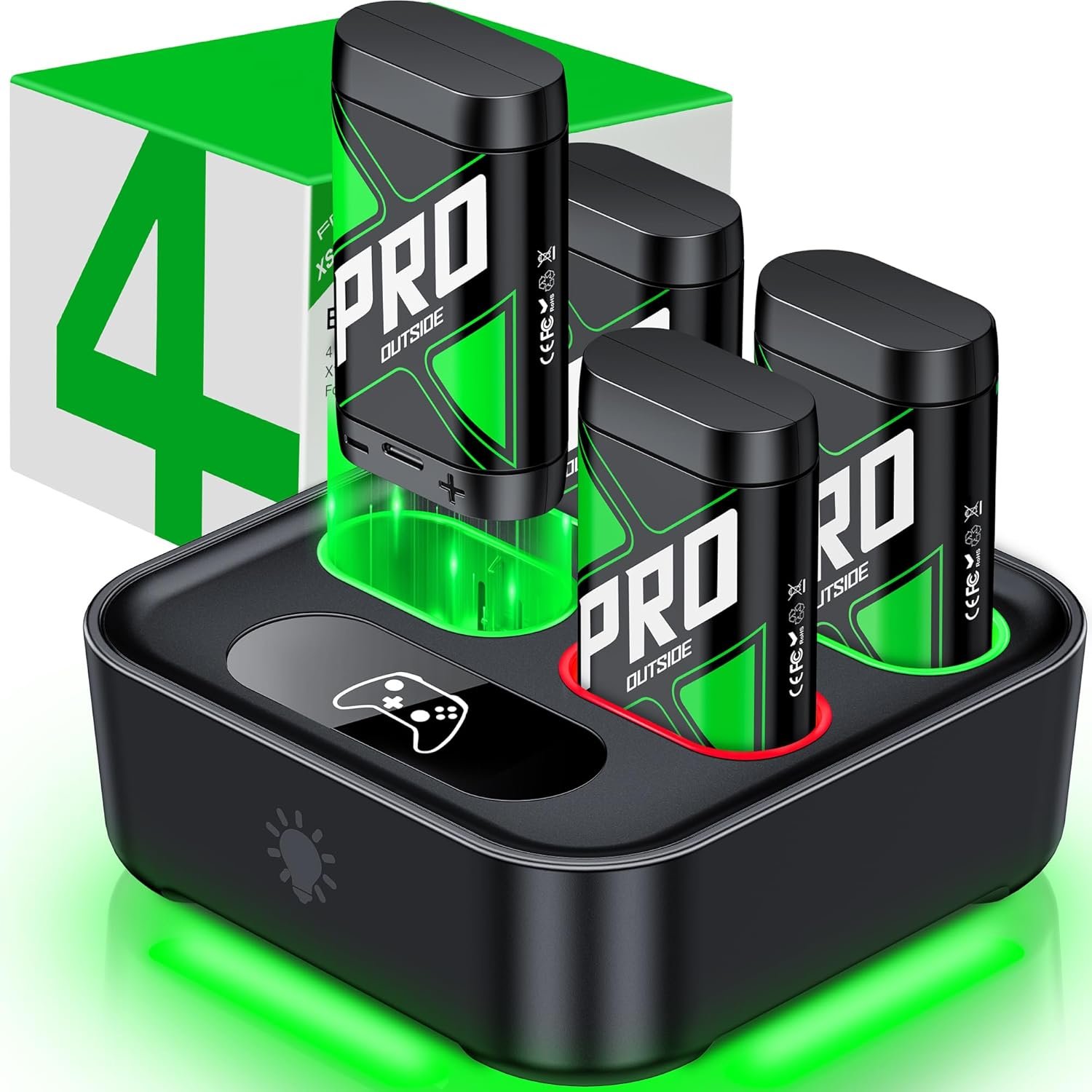 Keep Your Controllers Charged: 4-Battery Xbox Power Station