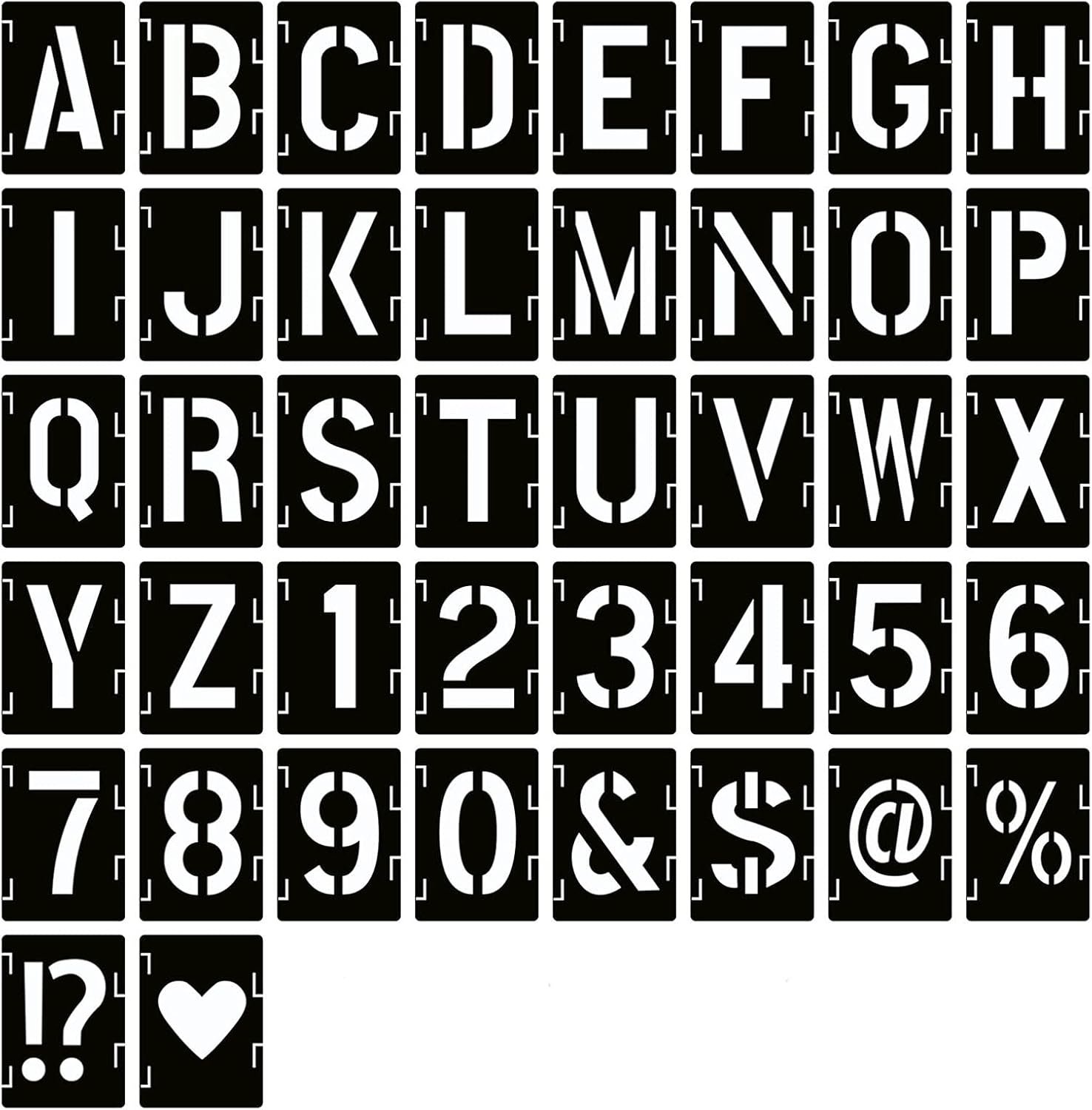 Versatile 2-Inch Letter Stencil Set for Crafting
