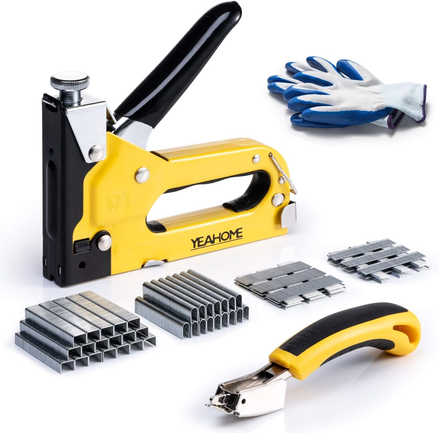YEAHOME 4-in-1 Heavy Duty Staple Gun Kit