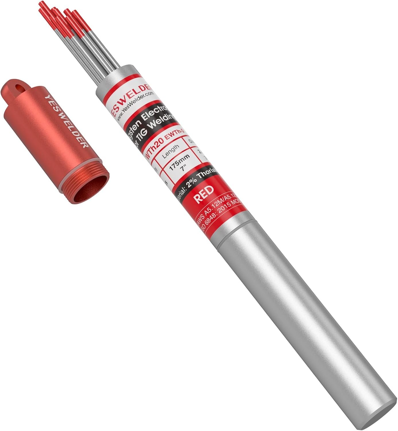 Stable Arc Welding Electrodes - 10 Pack Red Tip