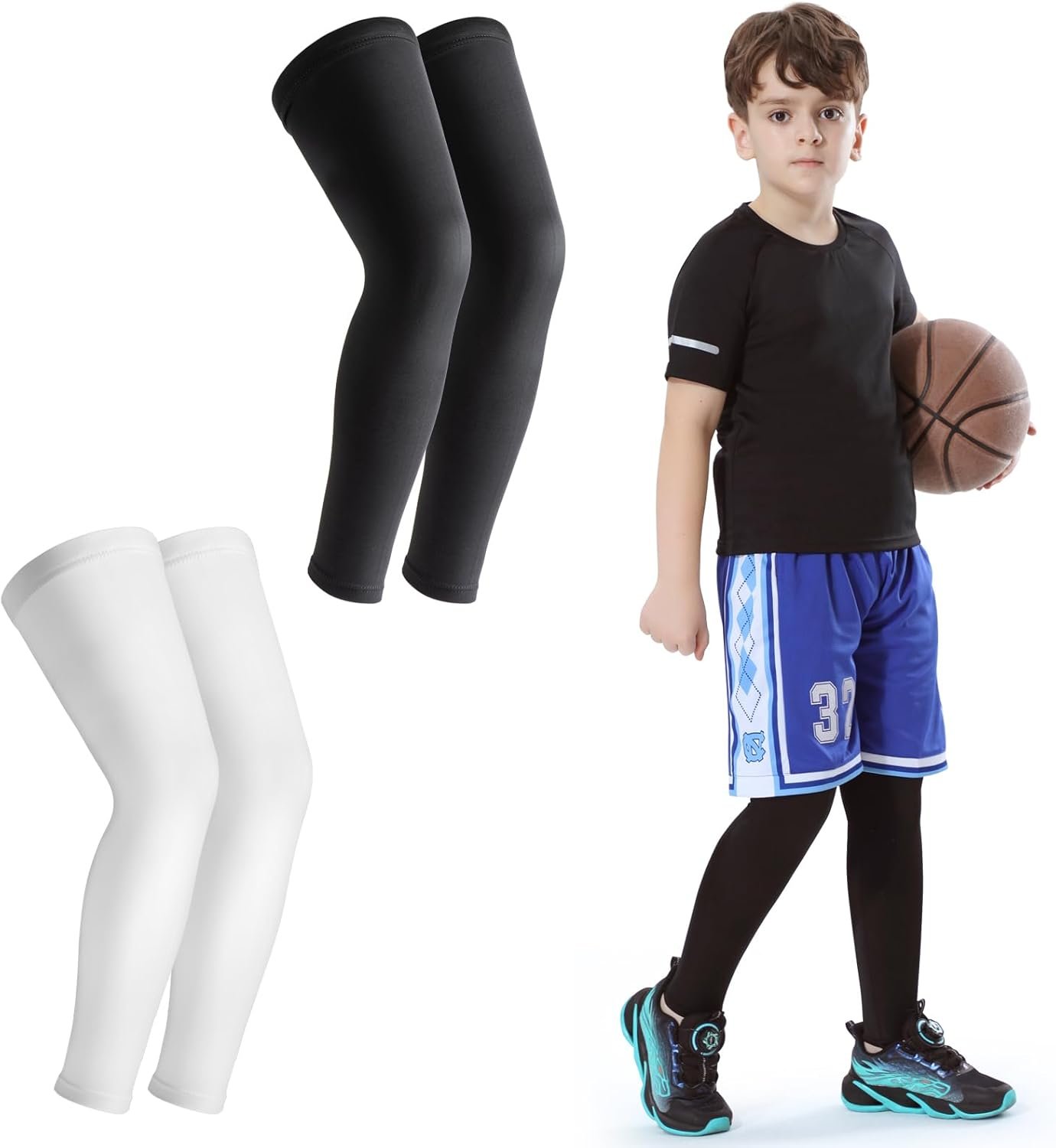 Youth Compression Leg Sleeves for Sports
