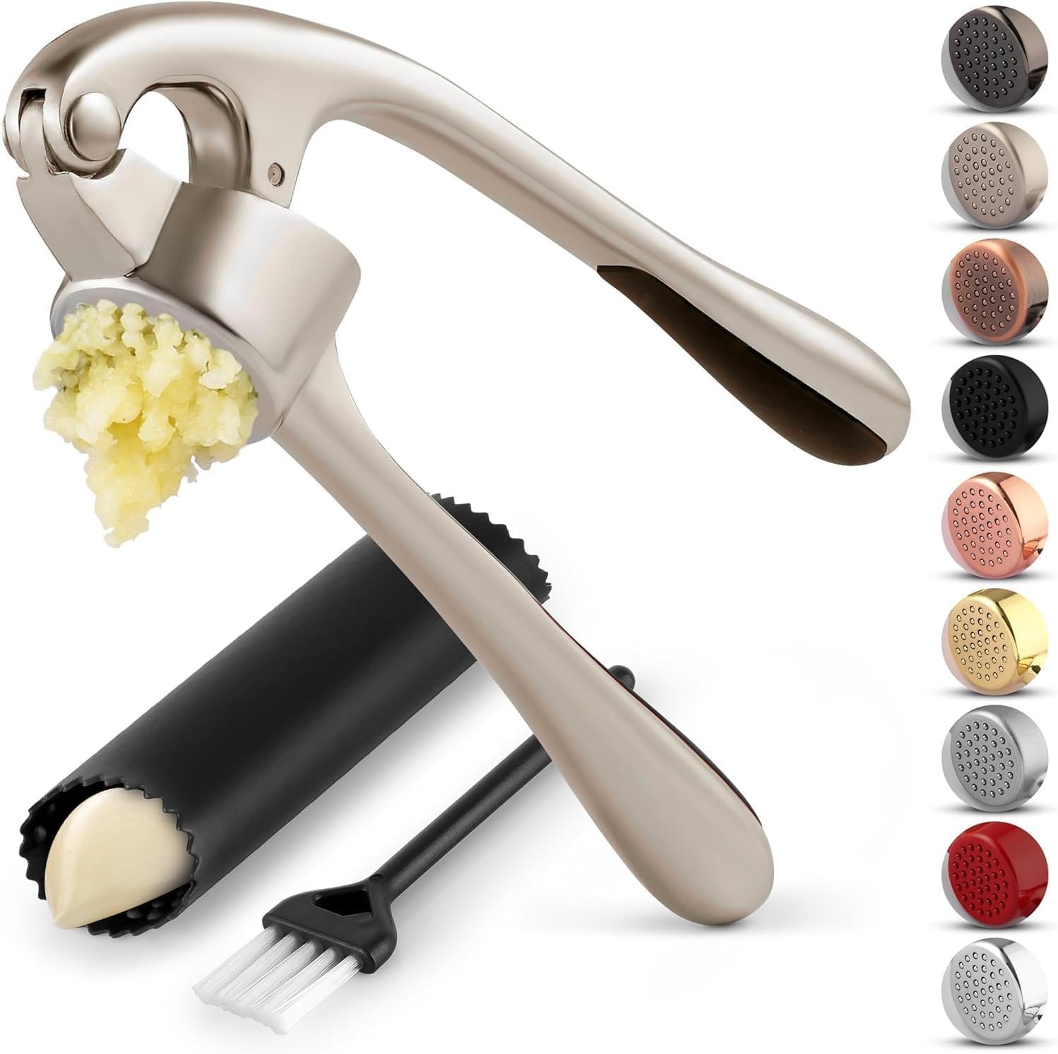 Effortlessly Crush Garlic with Zulay Premium Garlic Press