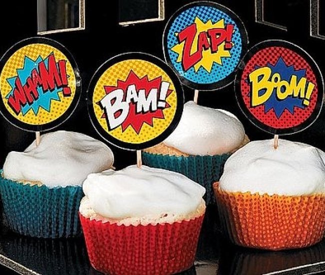 Comic Book Cake Toppers
