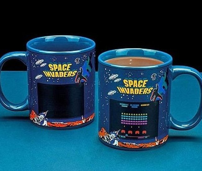 Heat Reactive Space Invaders Coffee Mug
