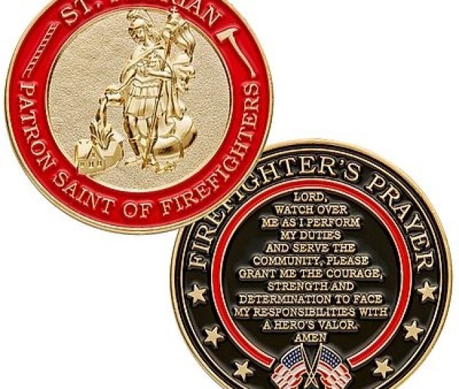 Hero's Valor Firefighter Prayer Coin