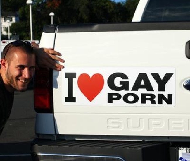 I Heart Gay Porn Magnetic Bumper Sticker