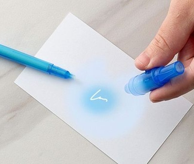 Invisible Ink Pen Set and UV Light