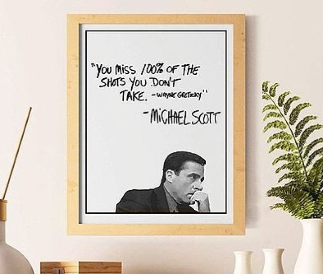 Michael Scott Motivational Quote Poster