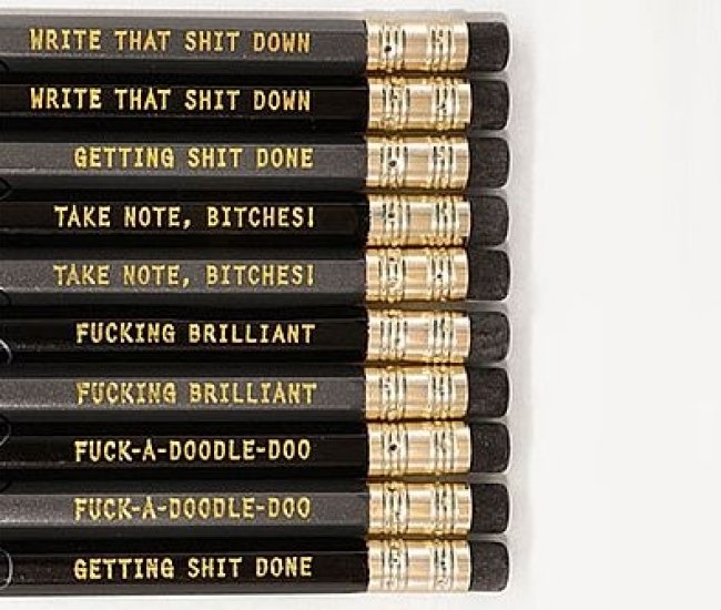 Motivational Profanity Pencils