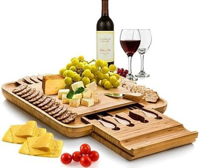 Organic Cheese Board & Knife Set