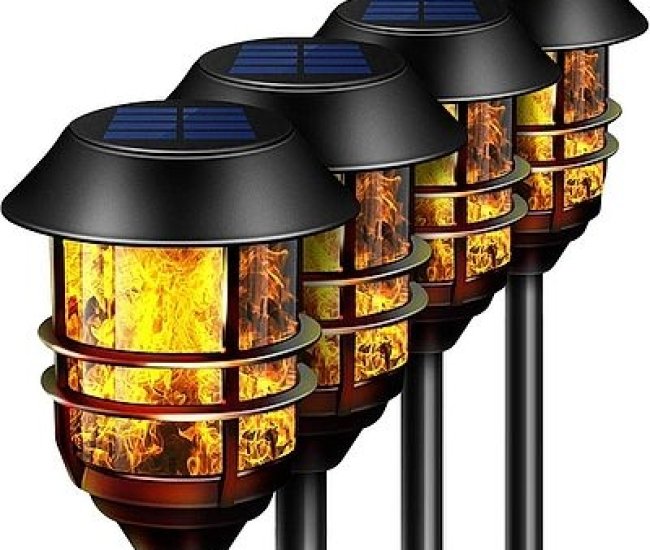 Solar Powered Realistic Torch Lights