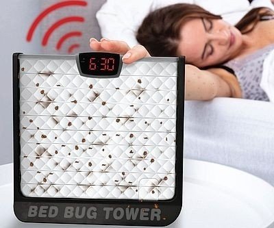 Bed Bug Tower Alarm Clock Prank Box