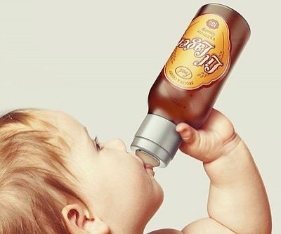 Beer Bottle Style Baby Bottle