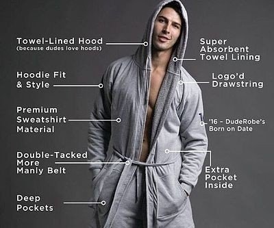 DudeRobe The Ultimate Men's Bath Robe