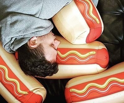 Hot Dog Shaped Pillow