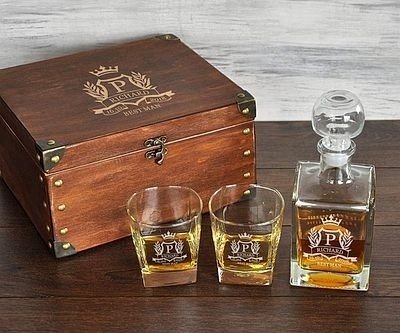 Personalized Whiskey Decanter & Glasses Set