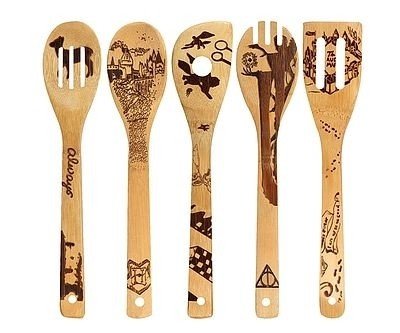 Potter-Themed Bamboo Cooking Utensils