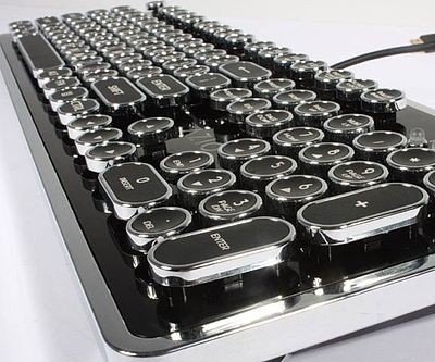 Retro Typewriter Style Key...