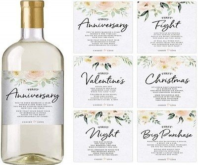 Wedding Firsts Wine Bottle Labels