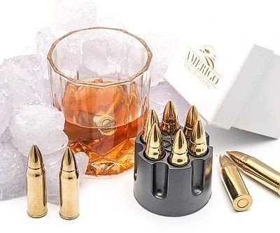 Whiskey Stones Bullets wit...